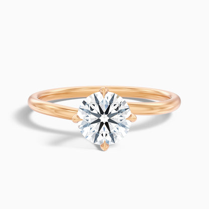 Alia 4.5 Carat Round Solitaire Lab Grown Engagement Ring in 18k White Gold