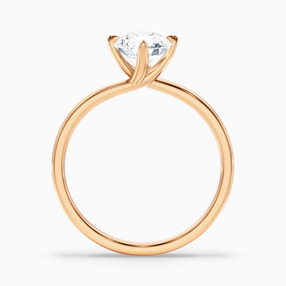 Noa 6 Carat Round Solitaire Moissanite Diamond Ring in 10k Rose Gold