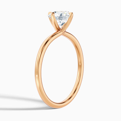 Daisy 2 Carat Round Solitaire Moissanite Diamond Ring in 14k Yellow Gold