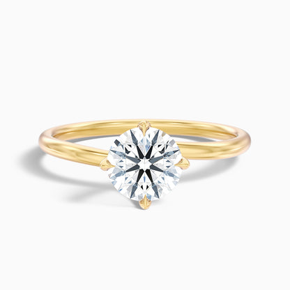 Daisy 5.5 Carat Round Solitaire Moissanite Diamond Ring in 10k White Gold