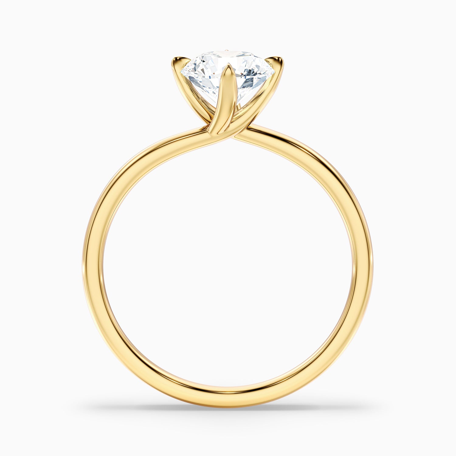 Daisy 5 Carat Round Solitaire Moissanite Diamond Ring in 10k White Gold