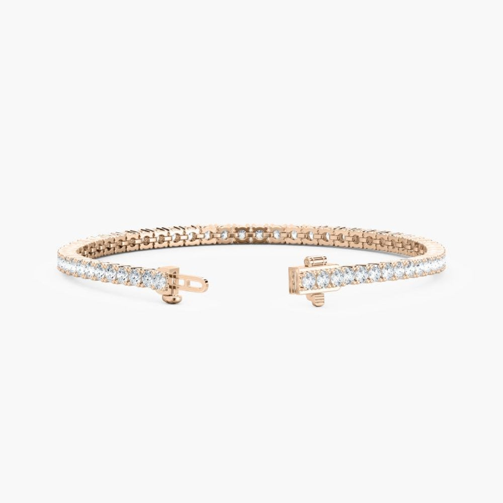 Quinn Round Cut Lab Grown Diamond Tennis Bracelet  DestGlow