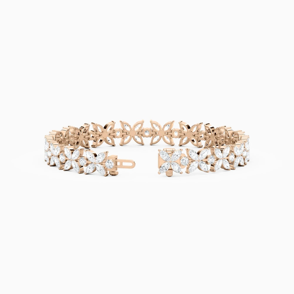 Jamie Marquise And Round Lab Grown Diamond Tennis Bracelet  DestGlow