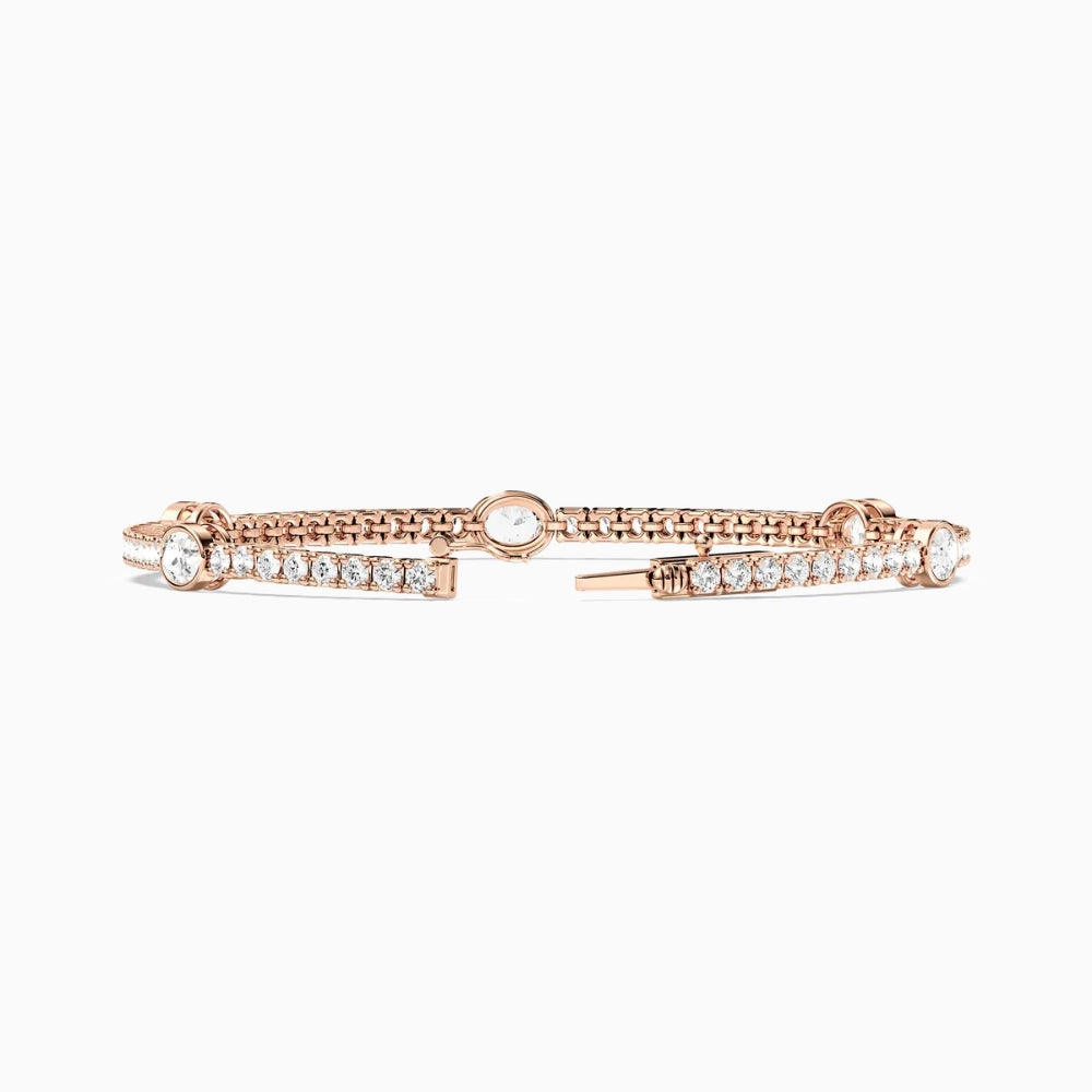 Grace Oval And Round Cut Lab Grown Diamond Tennis Bracelet  DestGlow