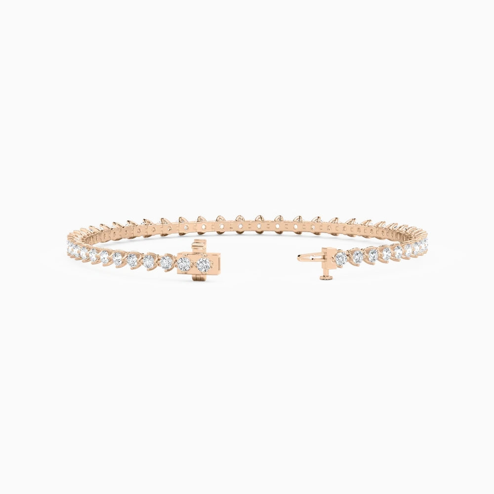 Casey Round Cut Lab Grown Diamond Tennis Bracelet  DestGlow