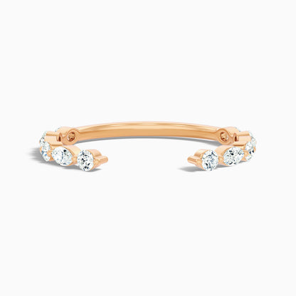 Kailey Open Marquise and Round Cut Lab Grown Diamond Wedding Band