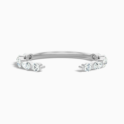 Kailey Open Marquise and Round Cut Lab Grown Diamond Wedding Band
