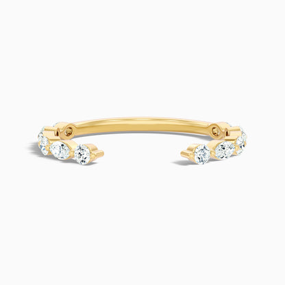 Kailey Open Marquise and Round Cut Lab Grown Diamond Wedding Band