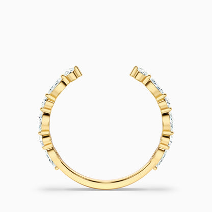 Kailey Open Marquise and Round Cut Lab Grown Diamond Wedding Band