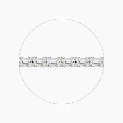 Tanya Emerald Cut Lab Grown Diamond Tennis Bracelet