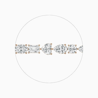 Becky Multi Shaped Lab Grown Diamond Tennis Bracelet