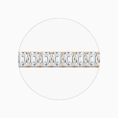 Sasha 22 Carat Emerald Cut Lab Grown Diamonds Tennis Bracelet