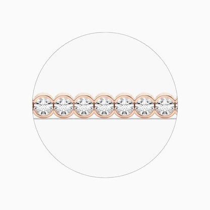 Tessa Round Lab Grown Diamond Diamond Half Bezel Set Tennis Bracelet