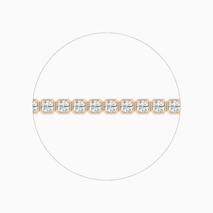 Angie Round Cut Lab Grown Diamond Tennis Bracelet