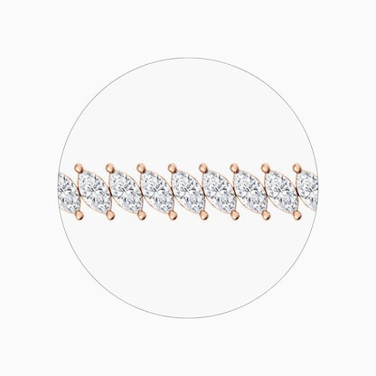 Bella Marquise Cut Lab Grown Diamond Tennis Bracelet