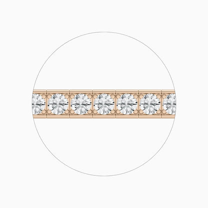 Clara Round Cut Lab Grown Diamond Gleaming Grid Bracelet
