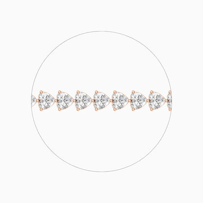 Bonnie Heart Cut Lab Grown Diamond Tennis Bracelet