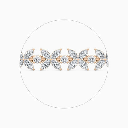 Jamie Marquise And Round Lab Grown Diamond Tennis Bracelet