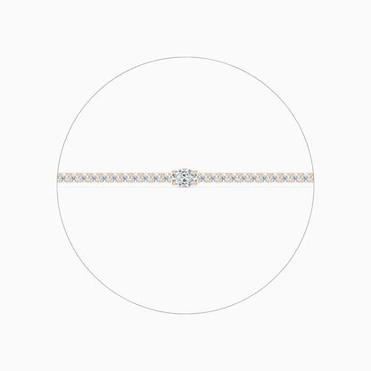 Elena Oval And Round Cut Lab Grown Diamond Tennis Bracelet