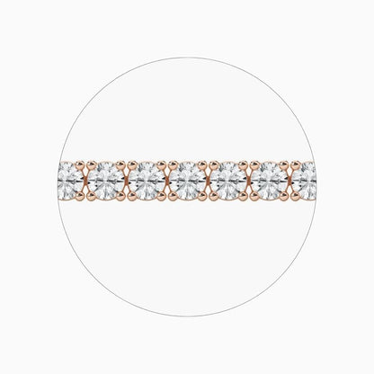 Nancy Round Cut Lab Grown Diamond Tennis Bracelet