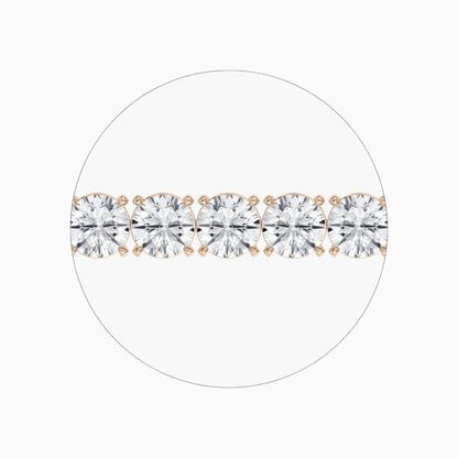 Cielo 40 Carat Round Cut Lab Grown Diamonds Tennis Bracelet