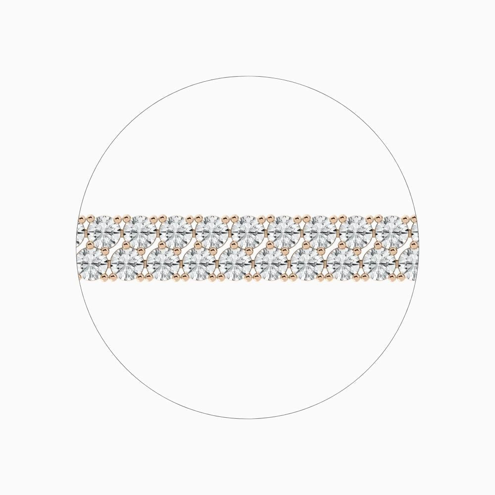 Delia Round Cut Lab Grown Diamond Mirror Magic Tennis Bracelet