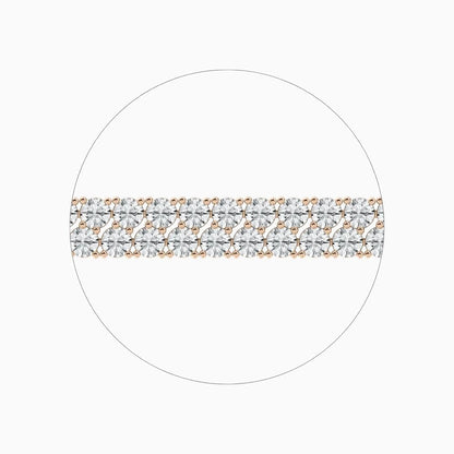 Delia Round Cut Lab Grown Diamond Mirror Magic Tennis Bracelet