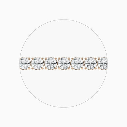 Lacey Round Cut Lab Grown Diamond Tennis Bracelet