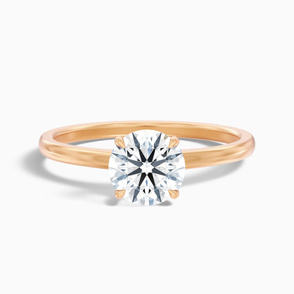Ada 4.5 Carat Round Solitaire Lab Grown Engagement Ring in 925 Sterling Silver