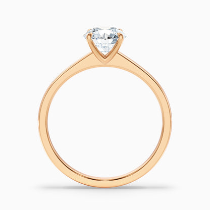 April 1.5 Carat Round Solitaire Moissanite Diamond Ring in 10k White Gold