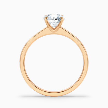 April 5 Carat Round Solitaire Moissanite Diamond Ring in 14k White Gold