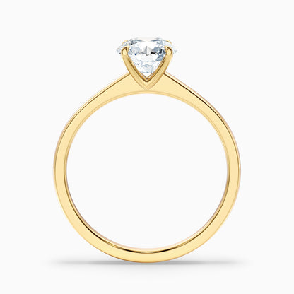 Ada 5 Carat Round Solitaire Lab Grown Engagement Ring in 925 Sterling Silver