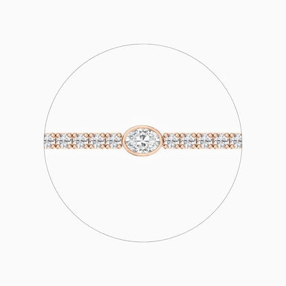 Grace Oval And Round Cut Lab Grown Diamond Tennis Bracelet