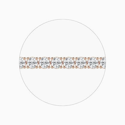 Reina Round Lab Grown Diamond Dazzling Tennis Bracelet