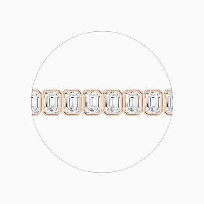 Aniya 29 Carat Emerald Cut Lab Grown Diamonds Tennis Bracelet