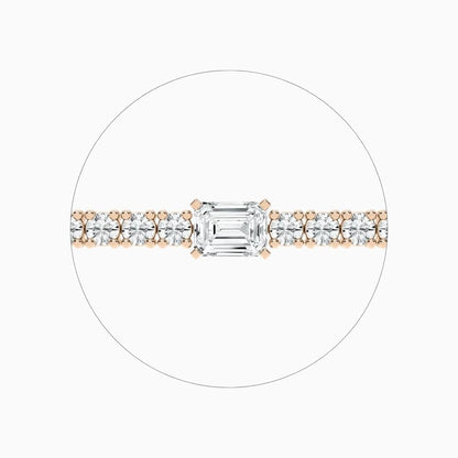 Erika Round And Emerald Lab Grown Diamond Shimmer Tennis Bracelet