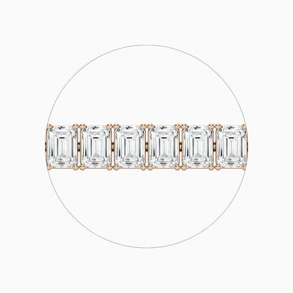 Brynn Emerald Cut Lab Grown Diamond Tennis Bracelet