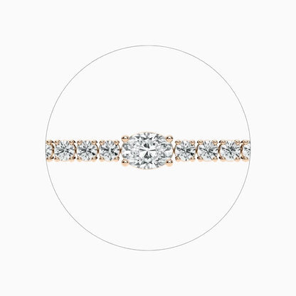 Emmy Round And Oval Cut Lab Grown Diamond Tennis Bracelet