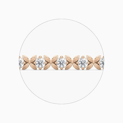 Kiera Round Lab Grown Diamond Starburst Tennis Bracelet
