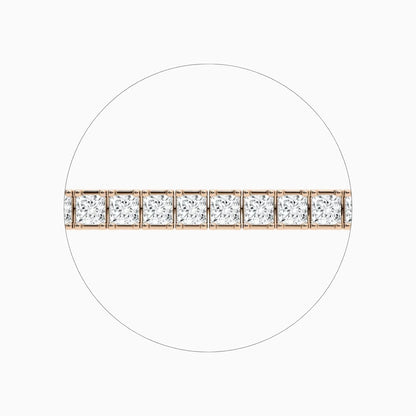 Breezy Princess Cut Lab Grown Diamond Tennis Bracelet
