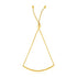 14k Yellow Gold Smooth Curved Bar Lariat Design Bracelet by Bids.com