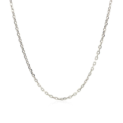 Sterling Silver Rhodium Plated Cable Chain 1.5mm by Bids.com