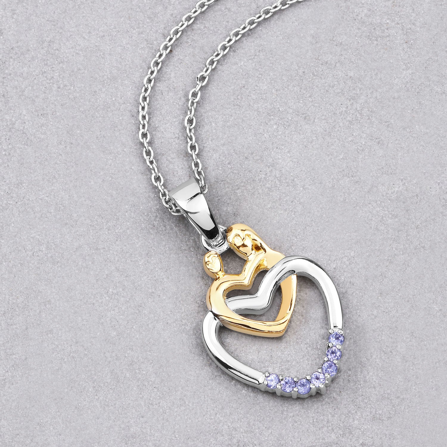 0.14 Carat Genuine Tanzanite .925 Sterling Silver Pendant by Bids.com