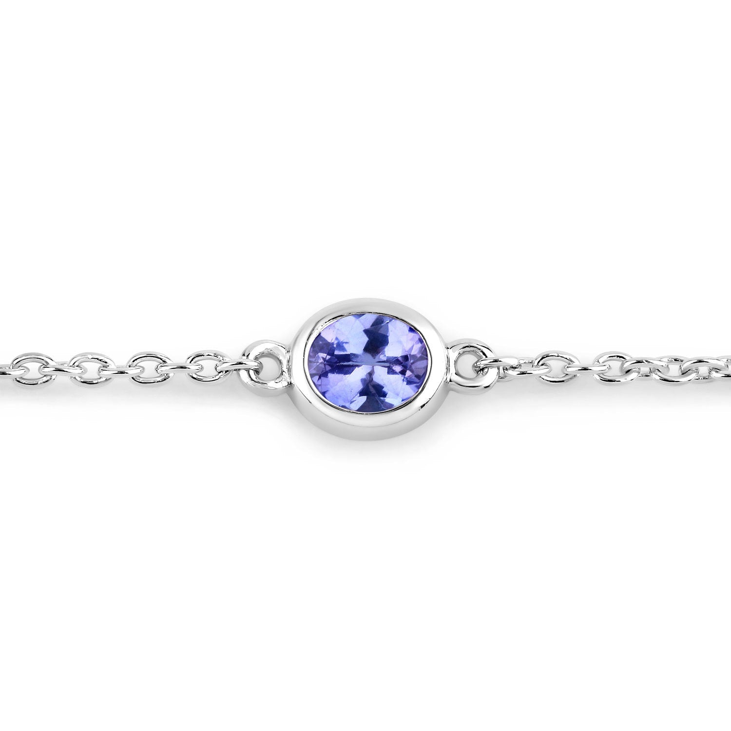 1.65 Carat Genuine Tanzanite .925 Sterling Silver Bracelet by Bids.com