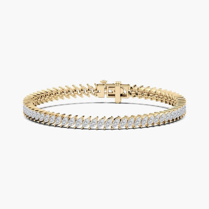 Bella Marquise Cut Lab Grown Diamond Tennis Bracelet
