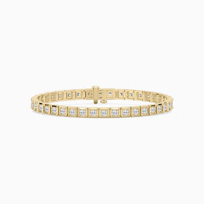 Cindy Round Cut Lab Grown Diamond Tennis Bracelet in Metal Prong Setting