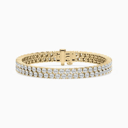 Delia Round Cut Lab Grown Diamond Mirror Magic Tennis Bracelet