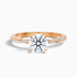 Elle 5 Carat Round Cut Side Stone Twisted Pave Lab Grown Engagement Ring in 14k Rose Gold  DestGlow