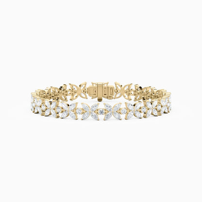 Jamie Marquise And Round Lab Grown Diamond Tennis Bracelet