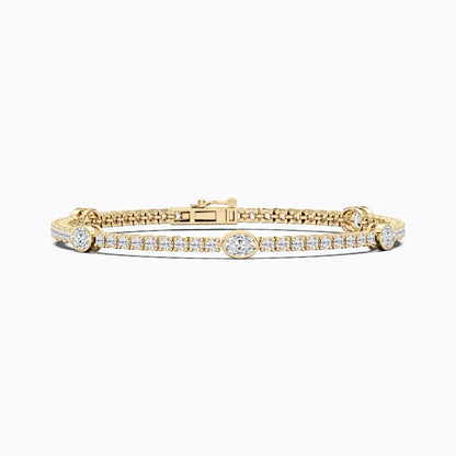 Grace Oval And Round Cut Lab Grown Diamond Tennis Bracelet
